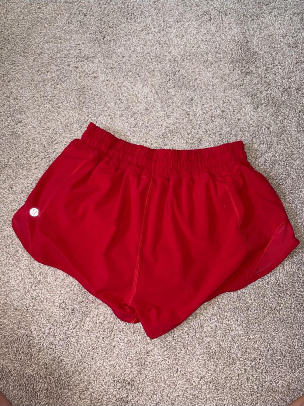 Lululemon Red Hotty Hot Shorts